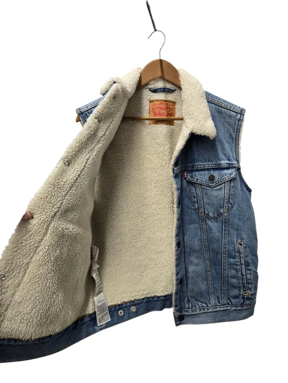 Levi's Denim Sherpa Trucker Vest